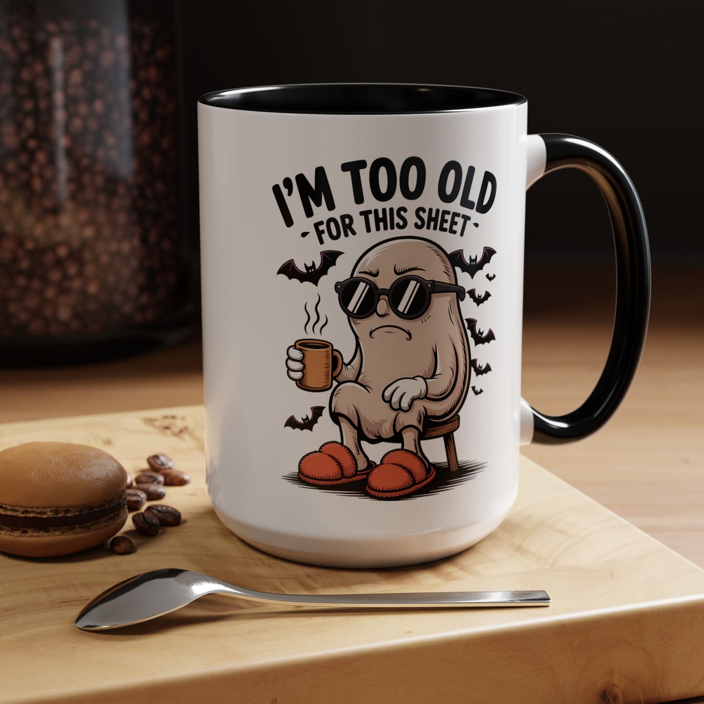 Funny Coffee Mug, Humorous Gift for Adults, Birthday Present, Quirky Office Mug, Halloween Decor