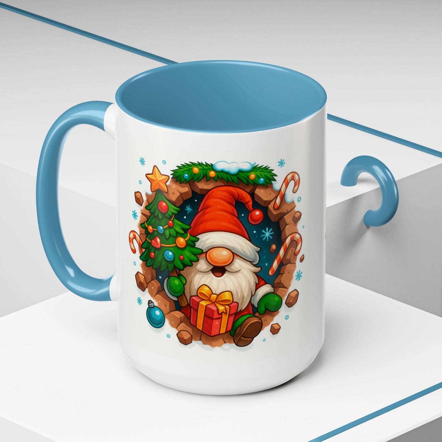 Christmas Gnome Mug – Festive Holiday 15oz Coffee Cup