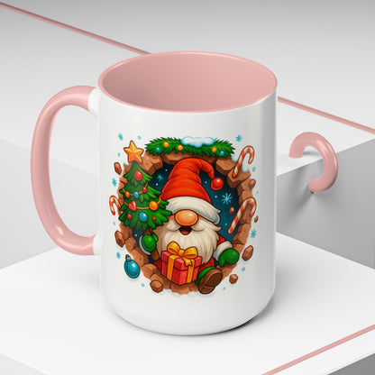 Christmas Gnome Mug – Festive Holiday 15oz Coffee Cup