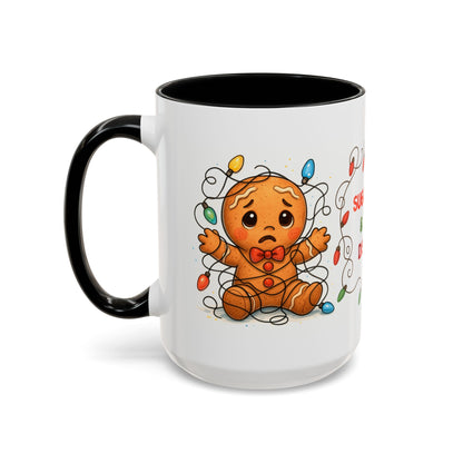Sugar Spice & Total Disaster Mug – Funny Gingerbread 15oz Christmas Cup