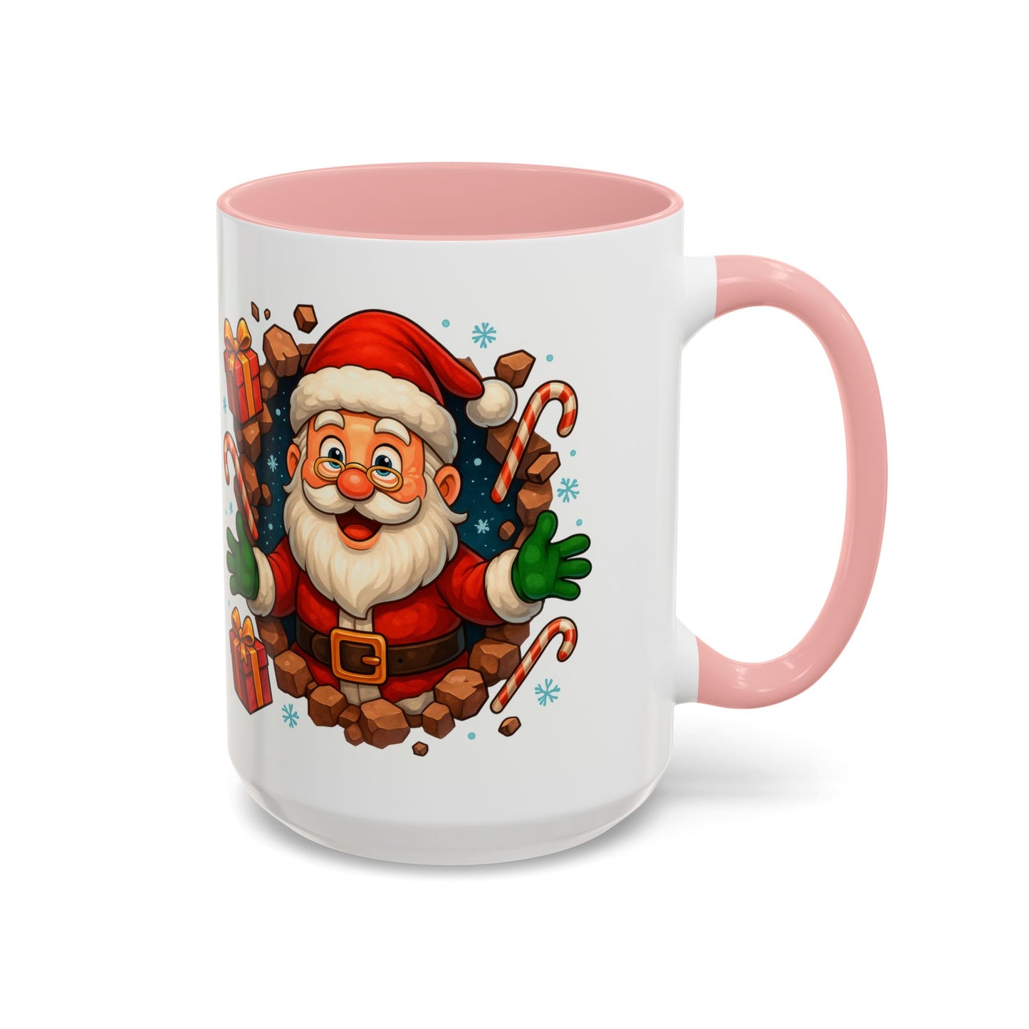 Festive Santa Coffee Mug | Christmas Gift, Holiday Drinkware, Stocking Stuffer, Winter Wonderland, Santa Lover's Mug
