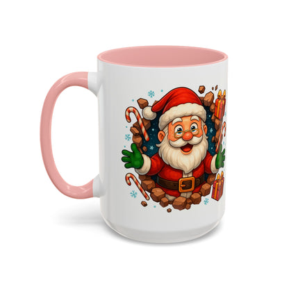 Festive Santa Coffee Mug | Christmas Gift, Holiday Drinkware, Stocking Stuffer, Winter Wonderland, Santa Lover's Mug