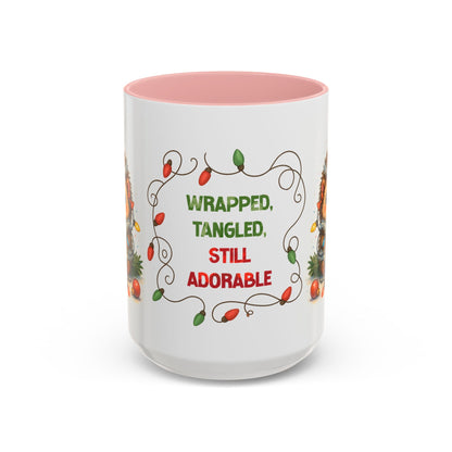 Wrapped Tangled Still Adorable Mug – Cute Hedgehog Christmas 15oz Cup