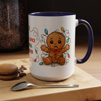 Sugar Spice & Total Disaster Mug – Funny Gingerbread 15oz Christmas Cup
