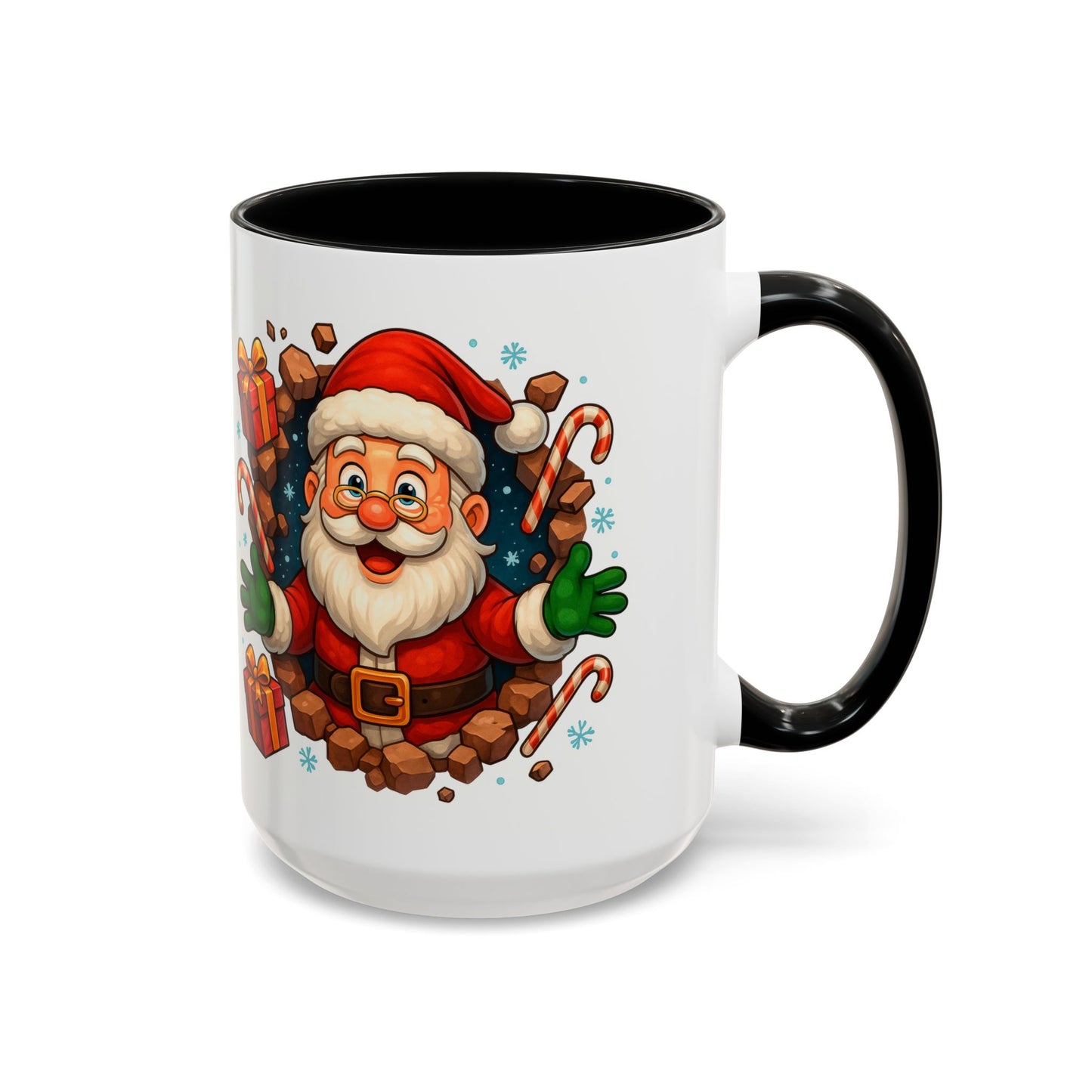 Festive Santa Coffee Mug | Christmas Gift, Holiday Drinkware, Stocking Stuffer, Winter Wonderland, Santa Lover's Mug