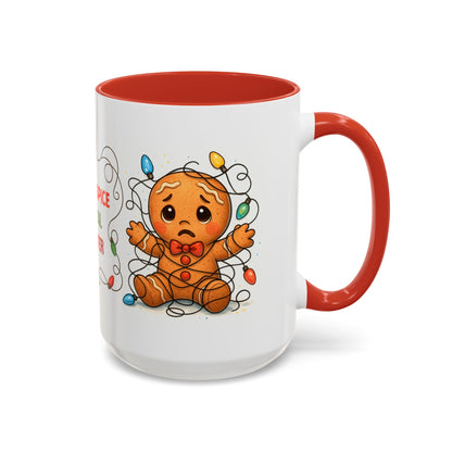 Sugar Spice & Total Disaster Mug – Funny Gingerbread 15oz Christmas Cup