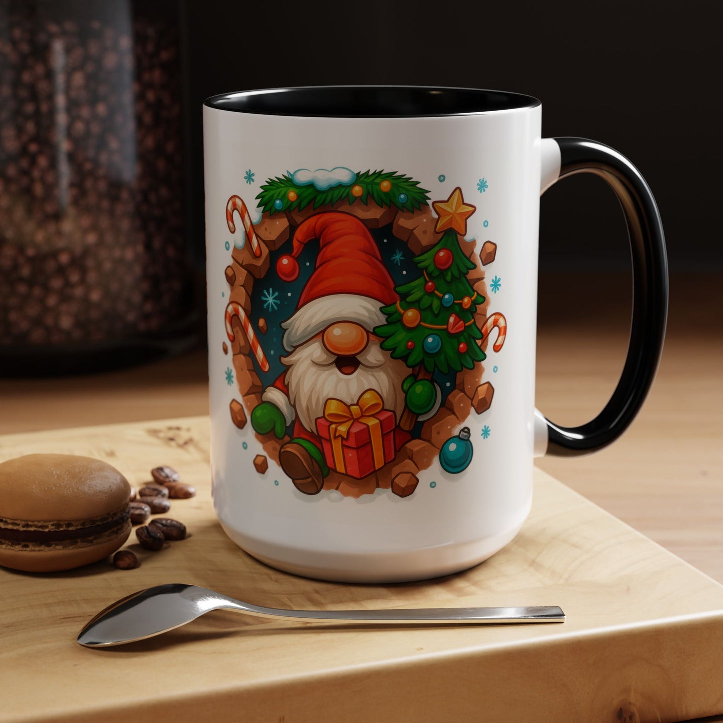 Christmas Gnome Mug – Festive Holiday 15oz Coffee Cup