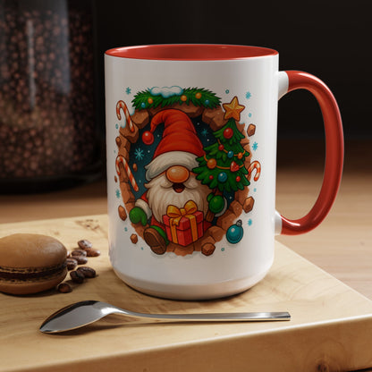 Christmas Gnome Mug – Festive Holiday 15oz Coffee Cup