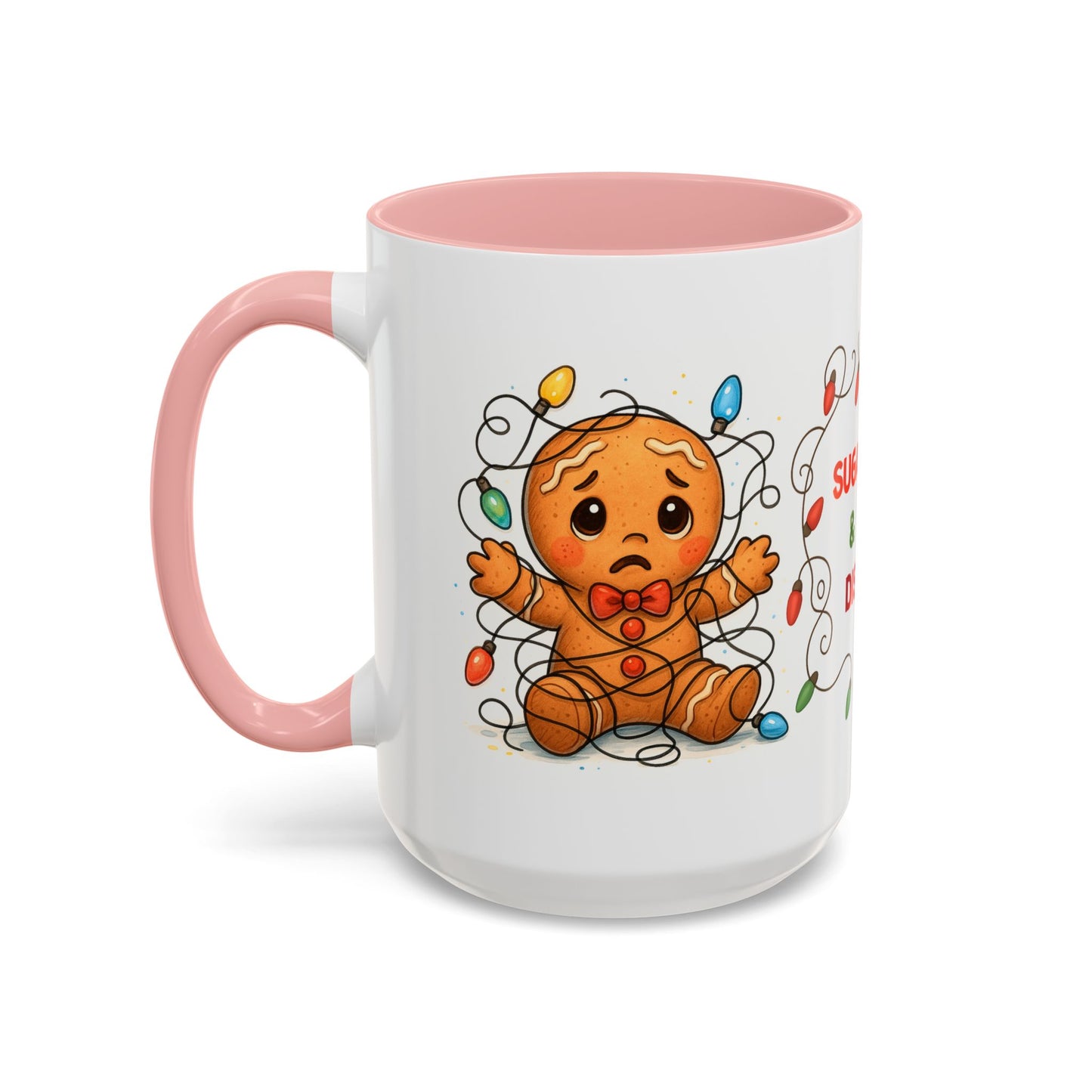 Sugar Spice & Total Disaster Mug – Funny Gingerbread 15oz Christmas Cup