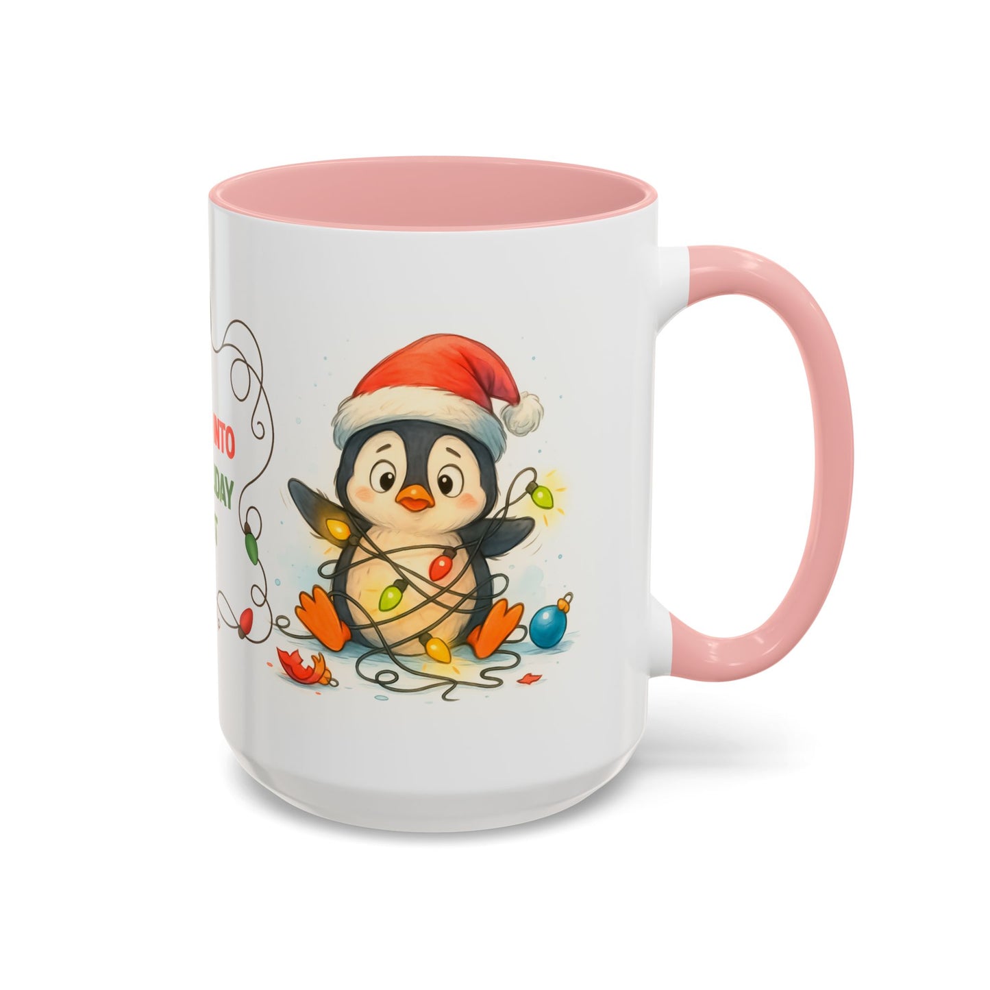 Slipped Into the Holiday Spirit Mug – Cute Penguin Christmas 15oz Cup