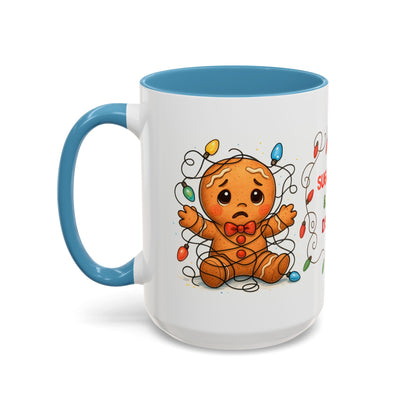 Sugar Spice & Total Disaster Mug – Funny Gingerbread 15oz Christmas Cup