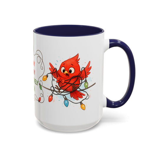 Mayday Mayday I’m Festively Stuck Mug – Funny Christmas 15oz Coffee Cup