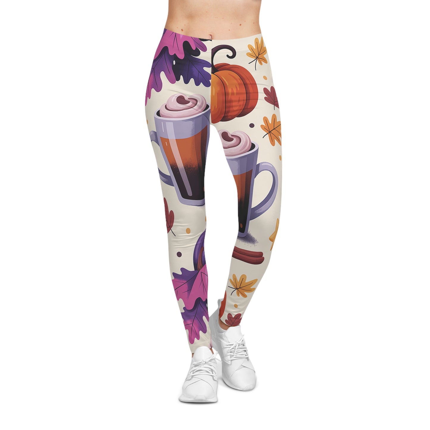 Women’s Casual Leggings – Pumpkin Spice Latte