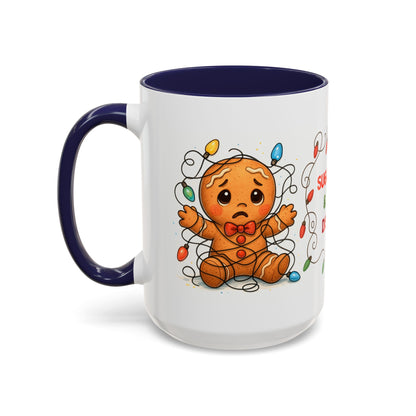 Sugar Spice & Total Disaster Mug – Funny Gingerbread 15oz Christmas Cup