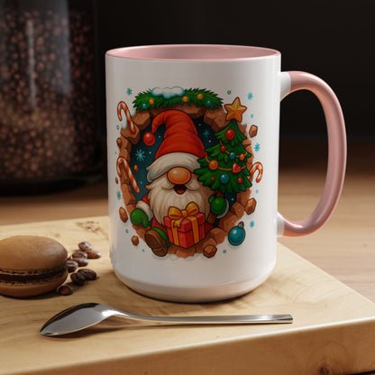 Christmas Gnome Mug – Festive Holiday 15oz Coffee Cup