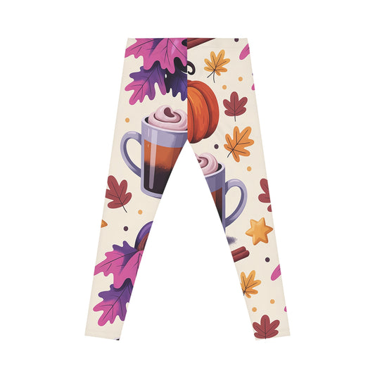 Women’s Casual Leggings – Pumpkin Spice Latte