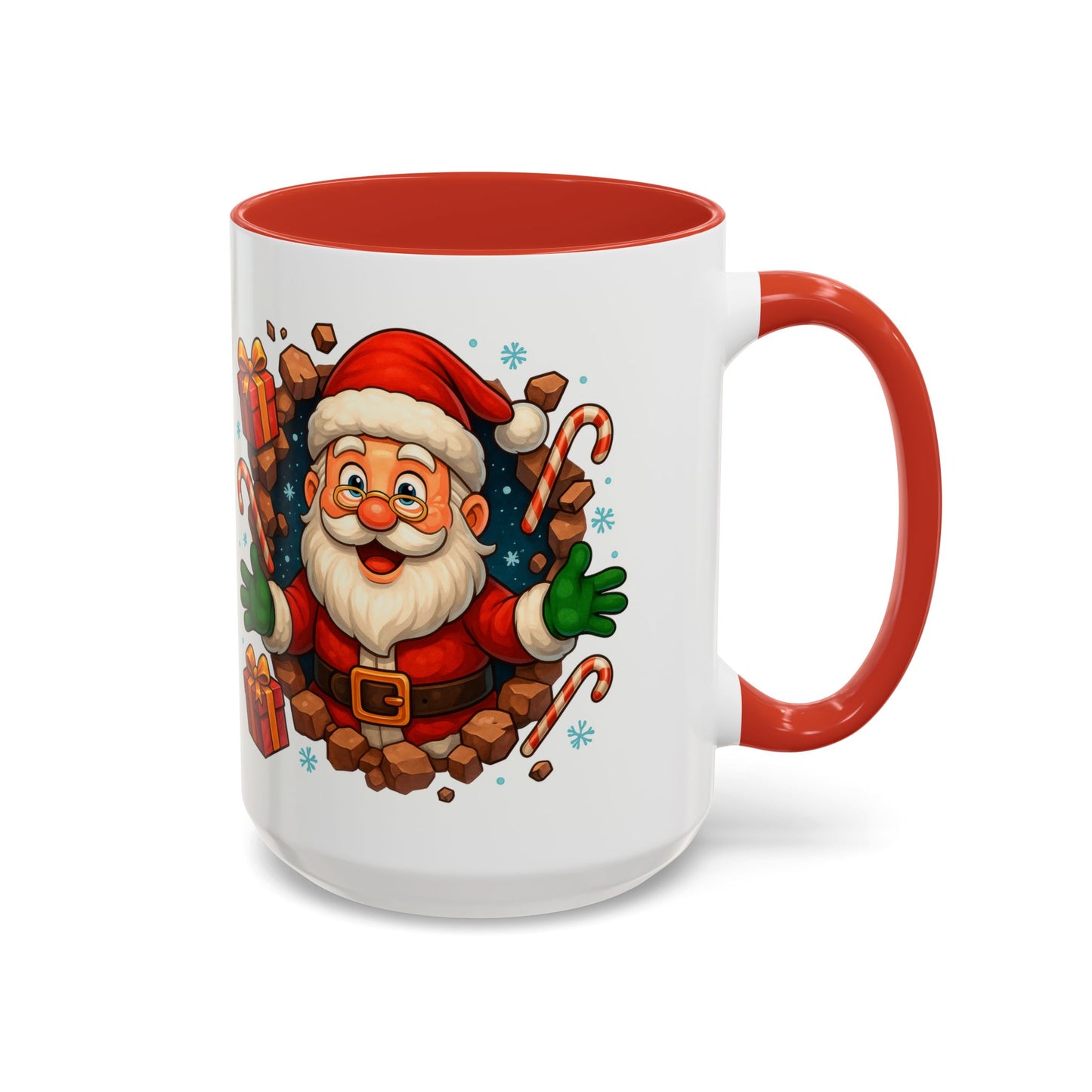 Festive Santa Coffee Mug | Christmas Gift, Holiday Drinkware, Stocking Stuffer, Winter Wonderland, Santa Lover's Mug