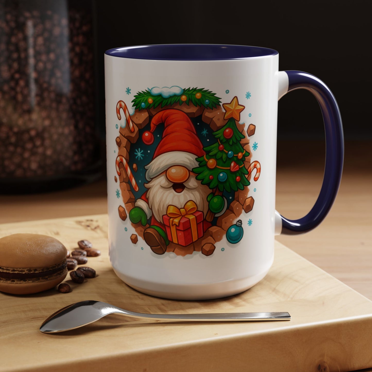 Christmas Gnome Mug – Festive Holiday 15oz Coffee Cup