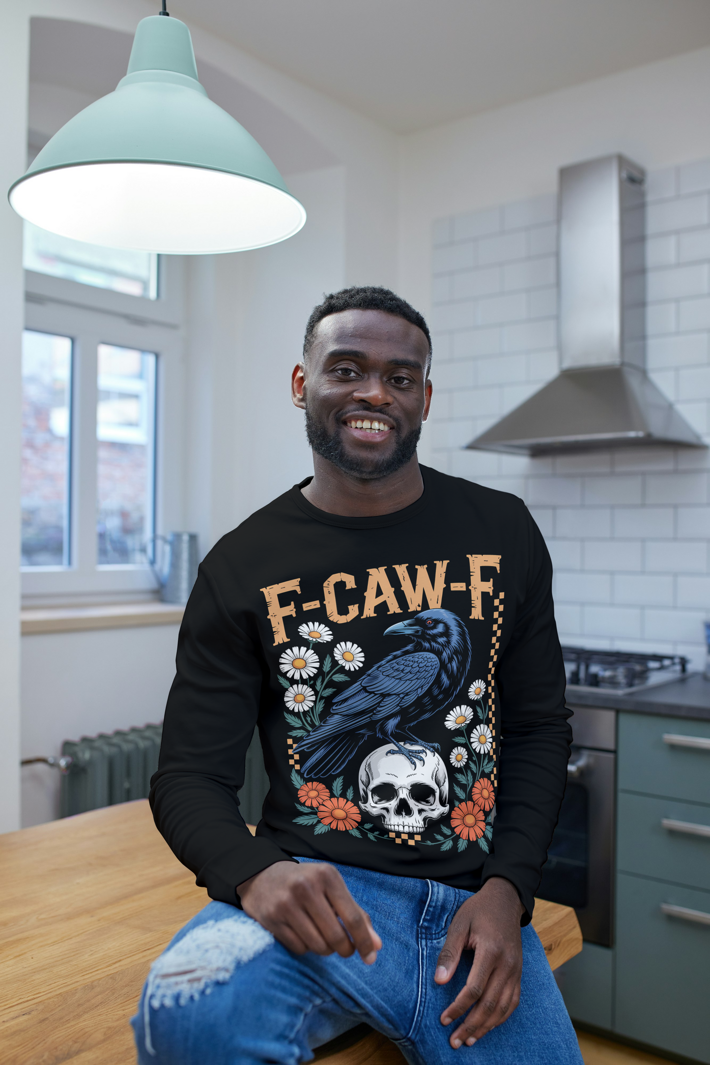 Raven & Skull Long Sleeve Tee